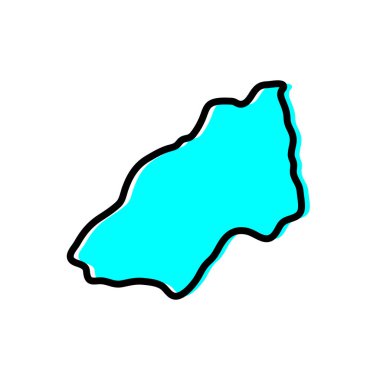 Peru vektör haritasının Tumbes bölgesi çizimi.