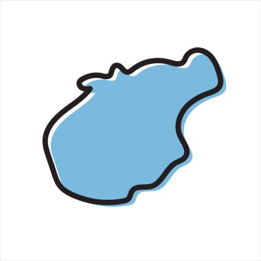 Çin 'in Hainan bölgesi vektör haritası çizimi.