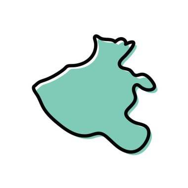 Çin 'in Henan bölgesi vektör haritası çizimi.