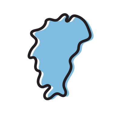 Çin 'in Jiangxi bölgesi vektör haritası çizimi.