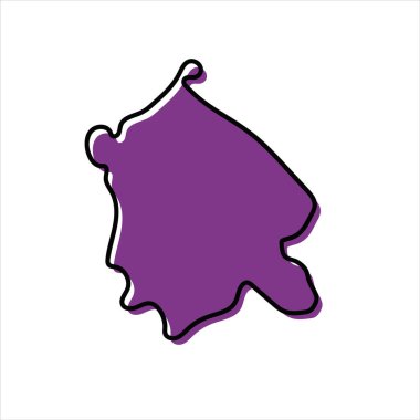 Kazakistan 'ın Pavlodar Bölgesi harita vektör illüstrasyonu.