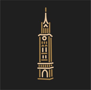 Rajabai Clock Tower Mumbai University illustration vector. clipart