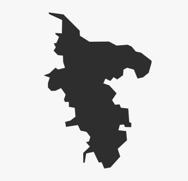 Kolhapur Bölgesi Siyah Vektör Haritası, Maharashtra, Hindistan