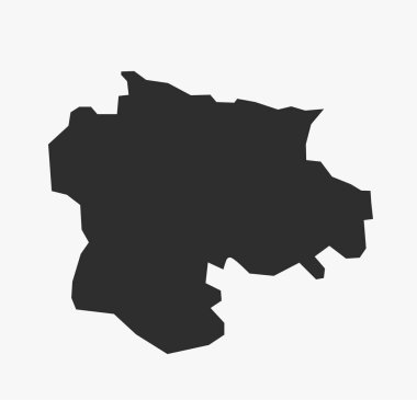 Saf Siyah Vektör Haritası Satara Bölgesi, Maharashtra, Hindistan