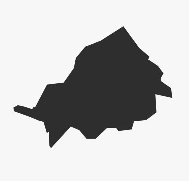 Thane Bölgesi Siyah Vektör Haritası, Maharashtra, Hindistan