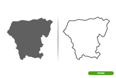 Amreli İlçe Haritası Gujarat Devlet Hindistan Detaylı İdari Vektörü.