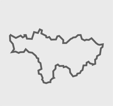 Aligarh Bölge Vekil Haritası Uttar Pradesh 'in Kalın Siyah Çizgisi, Hindistan