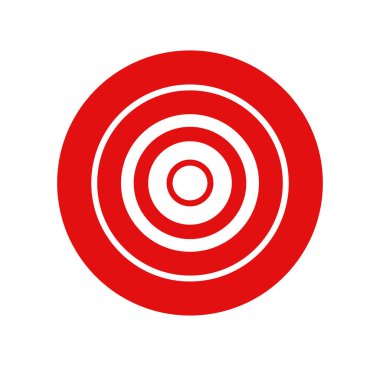 Beyaz Arkaplanda Kırmızı Karrom Erkek Simgesi