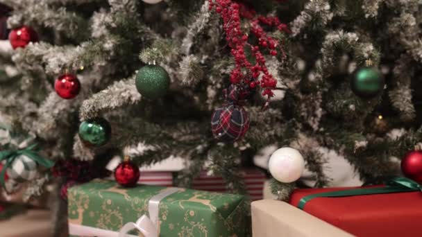 Año Nuevo Regalo Navidad Preparación Para Las Fiestas Cajas Regalo — Vídeo de stock