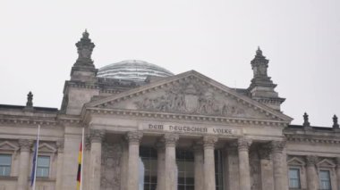 German government. Reichstag building. Glass dome. The German Federal Parliaments Reichstag building carries an inscription that reads The German People