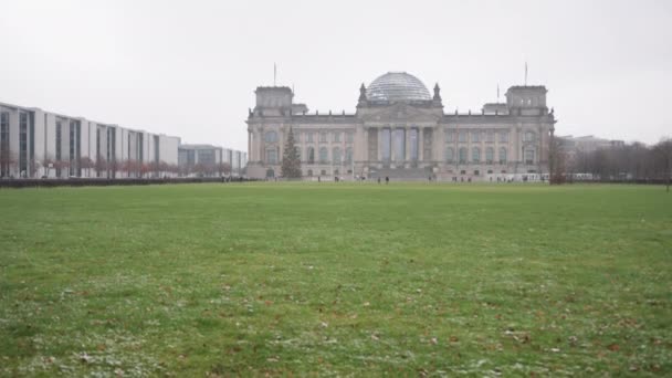 Немецкое Правительство Немецкий Парламент Здание Рейхстага Здание Федерального Парламента Германии — стоковое видео