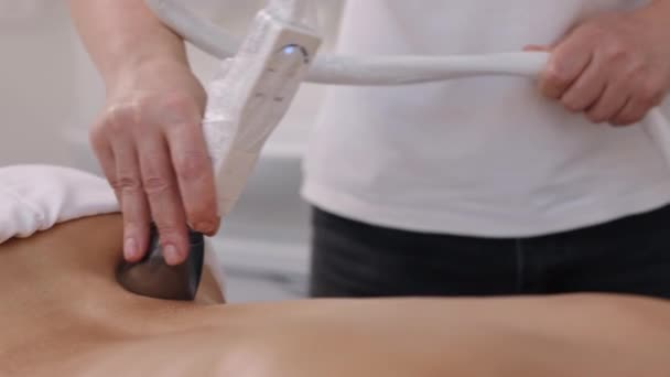 Máquina Massagem Corpo Elevação Cosmetology Procedimento Massagem Vácuo Celulite Está — Vídeo de Stock
