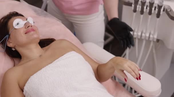 Depilacja Dłoni Depilacja Elosa Salon Piękności Koncepcja Kosmetologii Depilacja Laserowa — Wideo stockowe