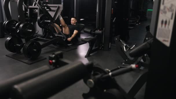 Упражнения Ноги Физическая Активность Хороший Тренер Погоне Здоровым Образом Жизни — стоковое видео