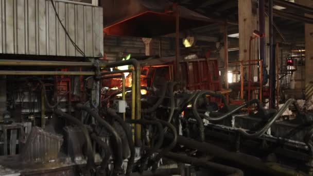 Wybuch Pieca Odpady Przemysłowe Zużycie Energii Zakład Hutnictwa Metali Ciężkich — Wideo stockowe