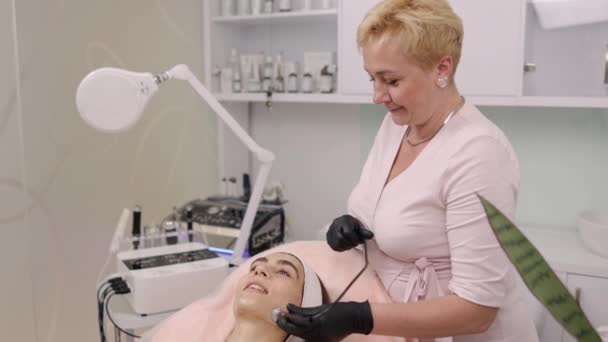 Радиочастотная Терапия Опыт Работы Клиентами Инновации Skincare Поставщик Услуг Уходу — стоковое видео