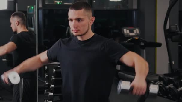 Trasformazione Del Corpo Fitness Funzionale Allenamento Resistenza Concentrandosi Sugli Allenamenti — Video Stock