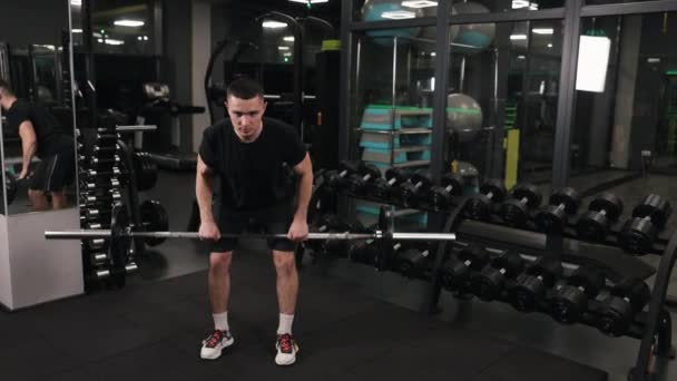 Peningkatan Kekuatan Aspirasi Bangunan Tubuh Gerakan Majemuk Membangun Otot Dan — Stok Video