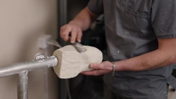 Mold Udvikling Protese Innovation Ben Protese Innovator Crafting Skimmel Til – Stock-video