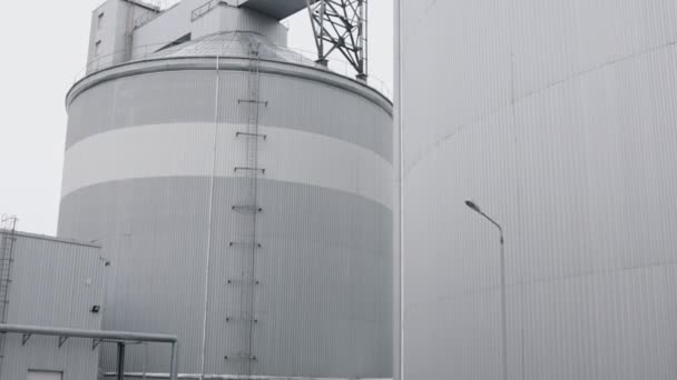 Fabryka Przemysłowa Winda Projektowa Systemy Zbiorów Wyposażony Zbiorniki Silosu Przechowywania — Wideo stockowe