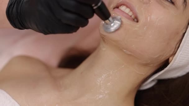 Tecnologia Práticas Cosmetologia Resultados Elevação Especialista Cuidados Com Pele Realiza — Vídeo de Stock