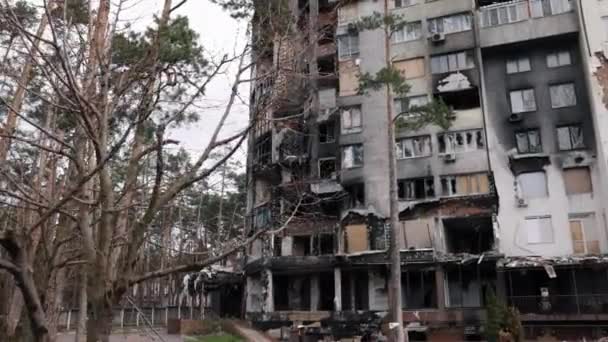 Zones Résidentielles Incendie Structure Ruines Fusée Rockets Assaut Nivelé Multi — Video