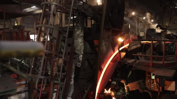 Działalność Przemysłowa Fuzja Metali Technologia Pieców Wytapianie Metali Zakładach Przemysłowych — Wideo stockowe