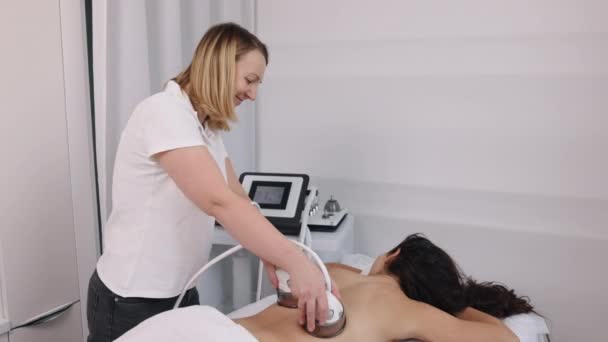 Roller Vacuum Massaggio Ricevente Cellulite Massaggio Del Corpo Sottovuoto Aree — Video Stock