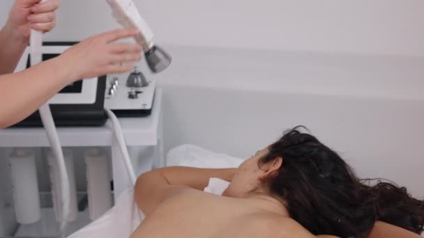 Cosmetologia Massaggio Rulli Sottovuoto Medicina Moderna Clinica Massaggio Corpo Sottovuoto — Video Stock