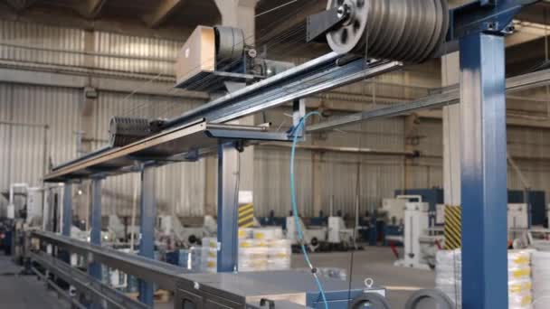 Fábrica Cables Optimización Instalaciones Control Calidad Planta Producción Cables Aislados — Vídeo de stock