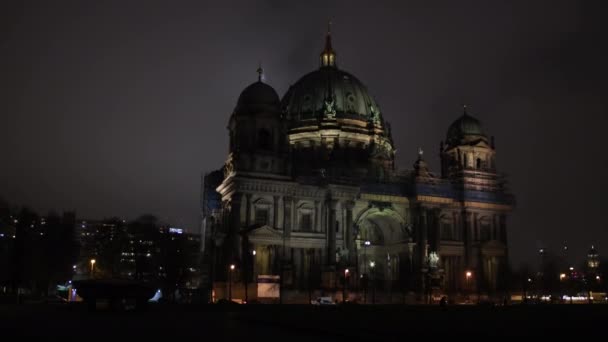 Domo Berlín Sombras Catedral Cielo Berlín Catedral Berlín Berliner Dom — Vídeo de stock