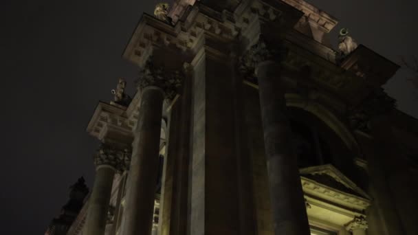 Luzes Edifício Vista Parlamento Luzes Berlim Alemães Edifício Parlamentar Reichstag — Vídeo de Stock