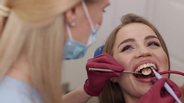 Cavidade Oral Tratamento Dentário Médico Oral Como Parte Abrangente Check — Vídeo de Stock