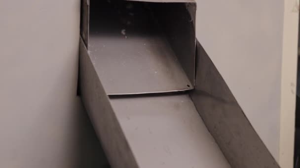 Fábrica Beterraba Açucareira Refino Industrial Material Calha Chute Metal Com — Vídeo de Stock