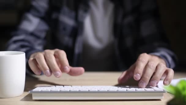 Επιχειρηματίας Δακτυλογραφούν Χέρια Για Την Επιχείρηση Πληκτρολόγιο Laptop Χέρια Δακτυλογράφηση — Αρχείο Βίντεο