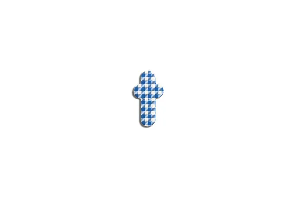 Алфавитная Буква Белом Изолированном Фоне Вид Сверху Плоский — стоковое фото
