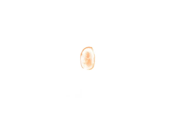 ベージュの指紋ベース化粧品白い背景 トップビュー フラットレイアウト — ストック写真