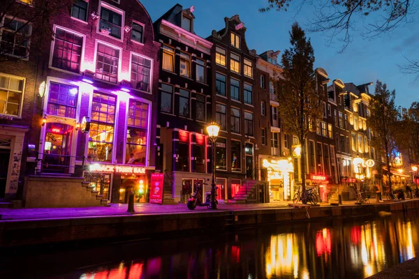 Holanda Amsterdã Outubro 2022 Wallen Red Light Street Nylon Signs — Fotografia de Stock