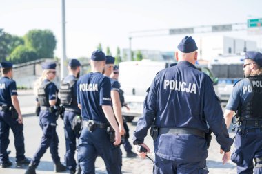Gdansk Polonya, 25 Ekim 2023, Polis Teşkilatı