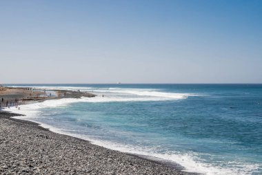 Sahilin güzel manzarası Taşlı Kanarya Adaları Tenerife