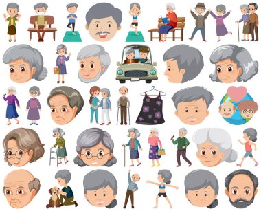 Yaşlıların koleksiyonu resim simgeleri