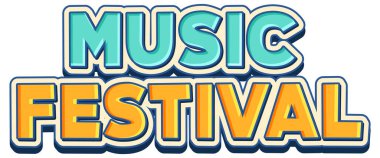 Poster veya afiş tasarımı için müzik festivali metni