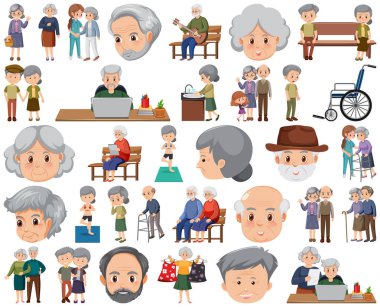 Yaşlıların koleksiyonu resim simgeleri