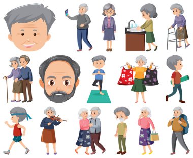 Yaşlıların koleksiyonu resim simgeleri