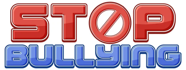 Stop Bullying Texto Para Ilustración Diseño Pancartas Carteles — Vector de stock