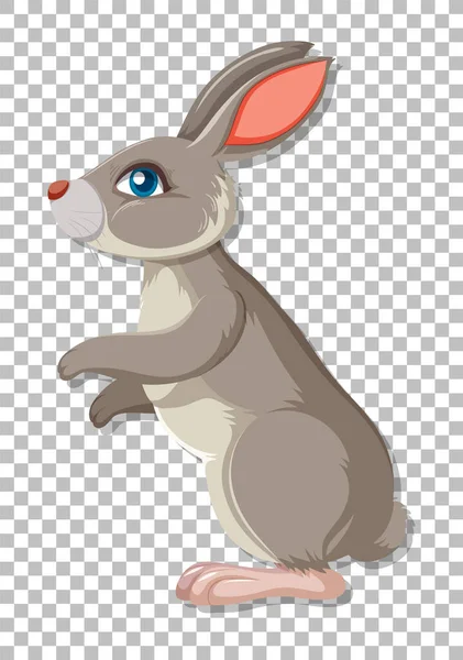 网格背景图上的可爱兔子 — 图库矢量图片