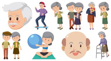 Yaşlıların koleksiyonu resim simgeleri