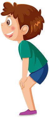 Zorbalık ifadesiyle gülümseyen bir çocuk.