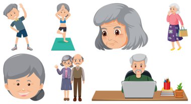 Yaşlıların koleksiyonu resim simgeleri