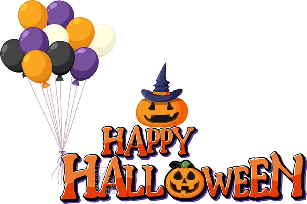 Happy Halloween Text Design Illustration — Stockový vektor